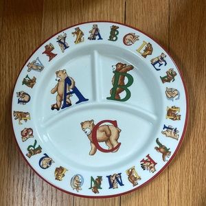 Tiffany & Co Alphabet Bears plate and mug
